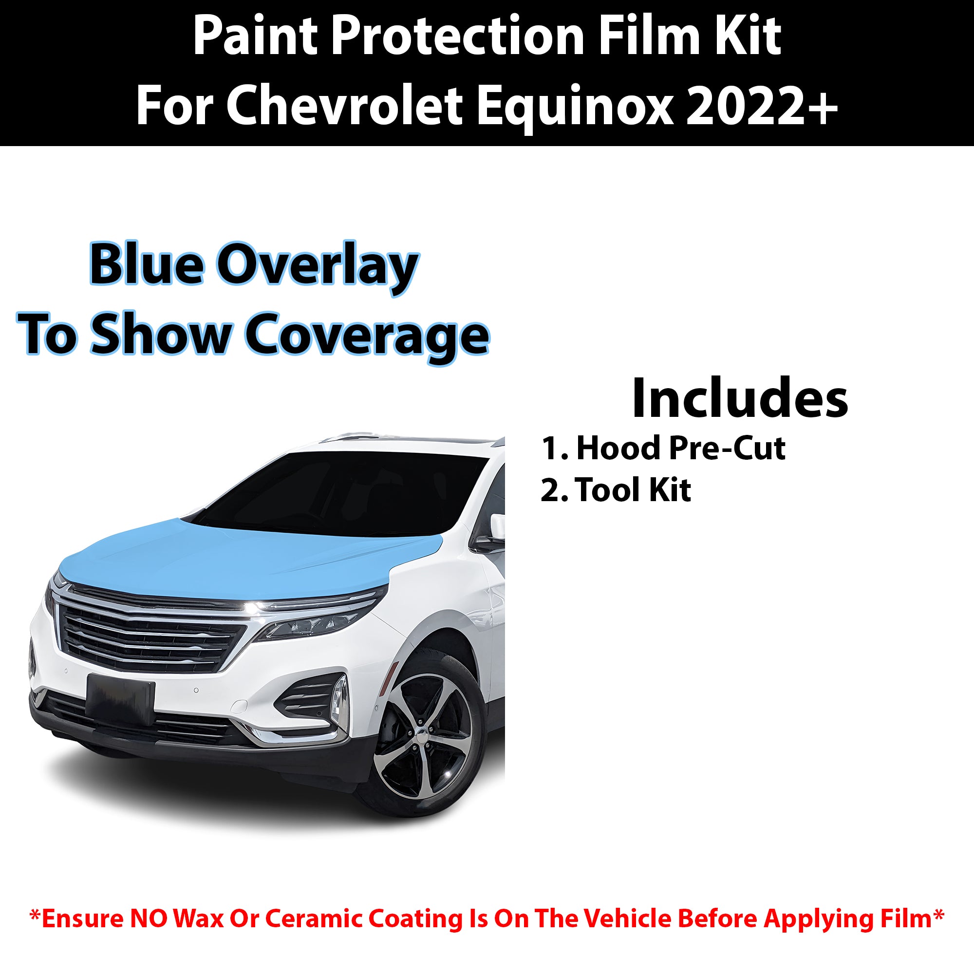 Fits Chevy Equinox 2022+ Precut Premium Paint Protection Film Clear Bra PPF Decal Film Kit Cover - Bogar Tech Designs