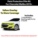 Fits Chevy Malibu 2019+ Precut Premium Paint Protection Film Clear Bra PPF Decal Film Kit Cover