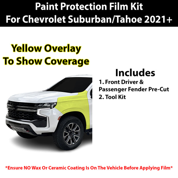 Fits Chevy Suburban 2021+ Precut Premium Paint Protection Film Clear Bra PPF Decal Film Kit Cover