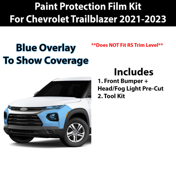 Fits Chevy Trailblazer 2021-2023 Precut Premium Paint Protection Film Clear Bra PPF Decal Film Kit Coverage