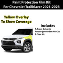 Fits Chevy Trailblazer 2021-2023 Precut Premium Paint Protection Film Clear Bra PPF Decal Film Kit Coverage