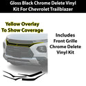 Chevrolet Trailblazer 2021-2023 Blackout Chrome Delete Kit – Precut Gloss Black Vinyl Overlays