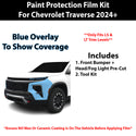 Fits Chevy Traverse 2024+ Precut Premium Paint Protection Film Clear Bra PPF Decal Film Kit Cover