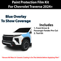 Fits Chevy Traverse 2024+ Precut Premium Paint Protection Film Clear Bra PPF Decal Film Kit Cover