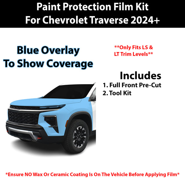 Fits Chevy Traverse 2024+ Precut Premium Paint Protection Film Clear Bra PPF Decal Film Kit Cover