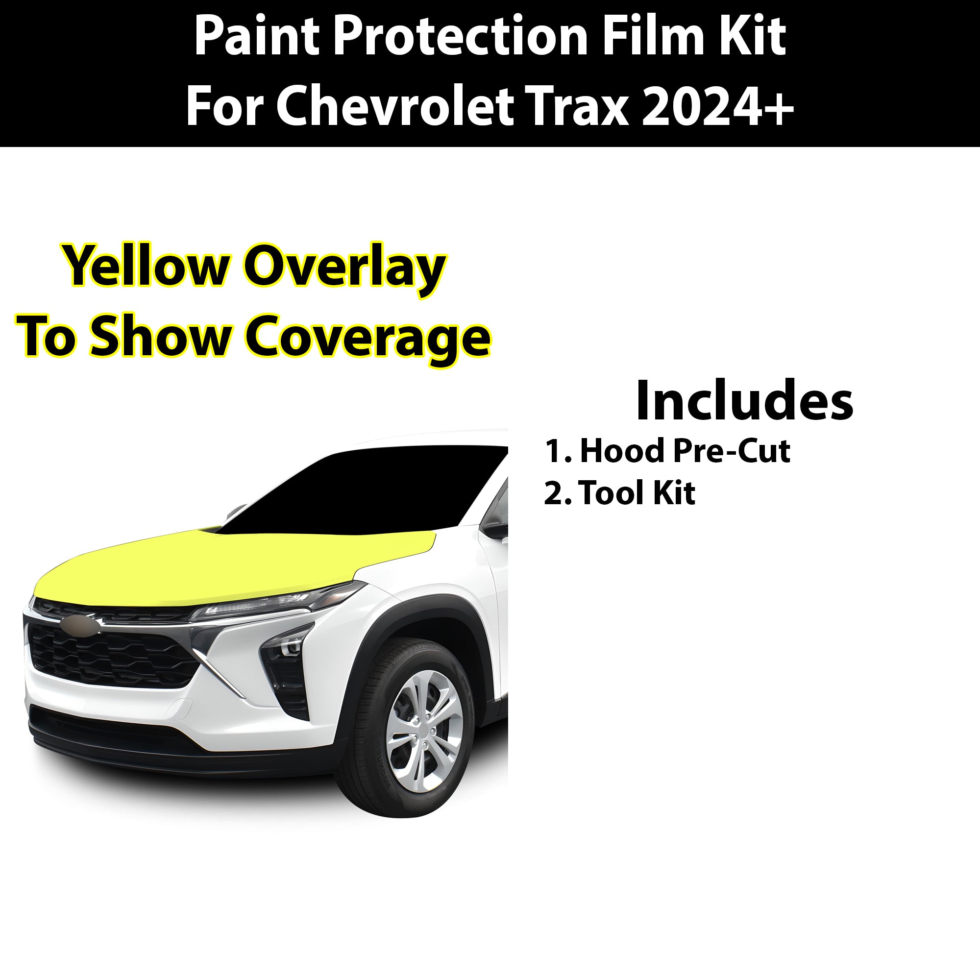 Fits Chevy Trax 2024+ Precut Premium Paint Protection Film Clear Bra PPF Decal Film Kit Coverage - Bogar Tech Designs