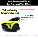 Fits Chevy Trax 2024+ Precut Premium Paint Protection Film Clear Bra PPF Decal Film Kit Cover