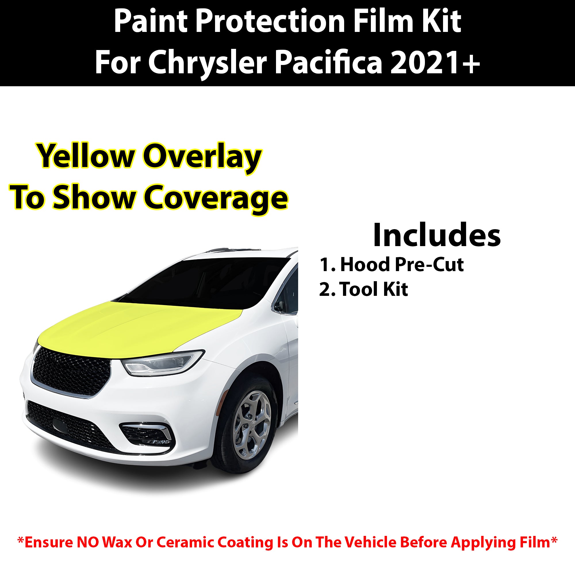 Fits Chrysler Pacifica 2021+ Precut Premium Paint Protection Film Clear Bra PPF Decal Film Kit Cover - Bogar Tech Designs