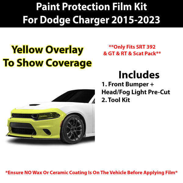 Fits Dodge Charger SRT 2015-2023 Precut Premium Paint Protection Film Clear Bra PPF Decal Film Kit