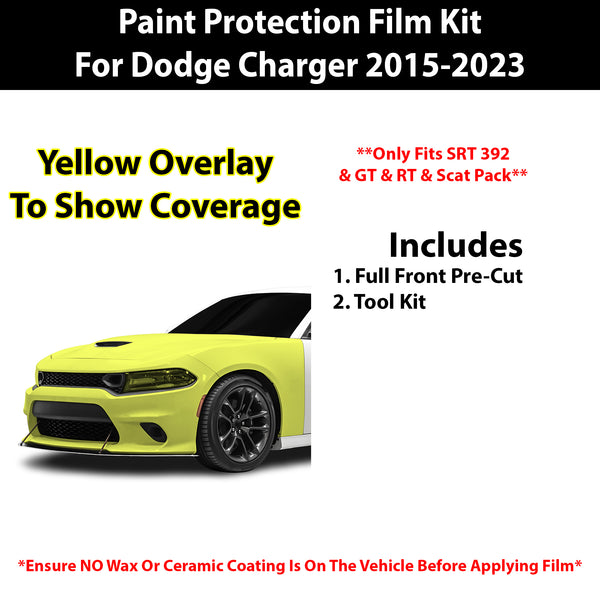 Fits Dodge Charger SRT 2015-2023 Precut Premium Paint Protection Film Clear Bra PPF Decal Film Kit