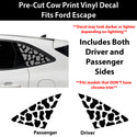 Ford Escape 2020-2026 Animal Leopard Cheetah Cow Window Vinyl Decal Stickers