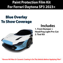 Fits Ferrari Daytona 2023+ Precut Premium Paint Protection Film Clear Bra PPF Decal Film Kit Cover