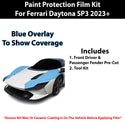 Fits Ferrari Daytona 2023+ Precut Premium Paint Protection Film Clear Bra PPF Decal Film Kit Cover