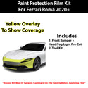 Fits Ferrari Roma 2020+ Precut Premium Paint Protection Film Clear Bra PPF Decal Film Kit Cover