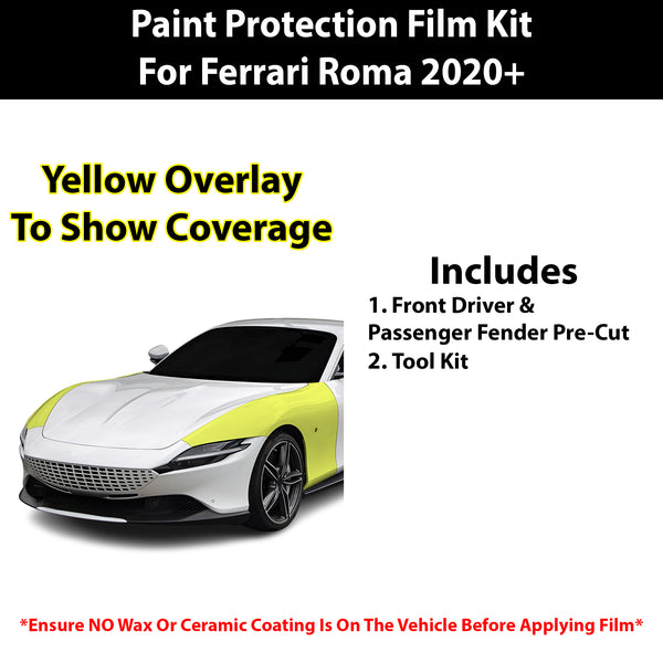 Fits Ferrari Roma 2020+ Precut Premium Paint Protection Film Clear Bra PPF Decal Film Kit Cover