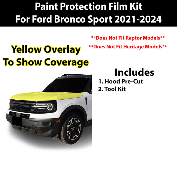 Fits Ford Bronco Sport 2021+ Precut Premium Paint Protection Film Clear Bra PPF Decal Film Kit Cover