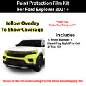 Fits Ford Explorer 2021+ Precut Premium Paint Protection Film Clear Bra PPF Decal Film Kit Cover