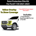 Fits Ford F150 2021-2023 Precut Premium Paint Protection Film Clear Bra PPF Decal Film Kit Cover