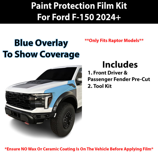 Fits Ford F150 2024+ Precut Premium Paint Protection Film Clear Bra PPF Decal Film Kit Cover