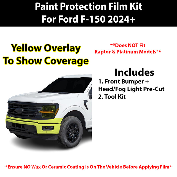 Fits Ford F150 2024+ Precut Premium Paint Protection Film Clear Bra PPF Decal Film Kit Cover - Bogar Tech Designs