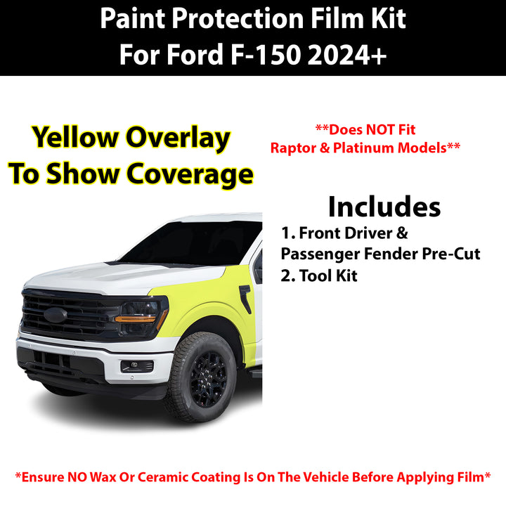 Fits Ford F150 2024+ Precut Premium Paint Protection Film Clear Bra PPF Decal Film Kit Cover - Bogar Tech Designs