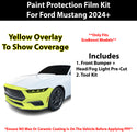 Fits Ford Mustang EcoBoost 2024+ Precut Premium Paint Protection Film Clear Bra PPF Decal Film Kit