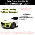 Fits Ford Mustang GT 2024+ Precut Premium Paint Protection Film Clear Bra PPF Decal Film Kit