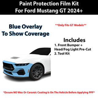 Fits Ford Mustang 2024+ Precut Premium Paint Protection Film Clear Bra PPF Decal Film Kit