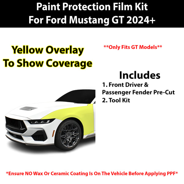 Fits Ford Mustang GT 2024+ Precut Premium Paint Protection Film Clear Bra PPF Decal Film Kit