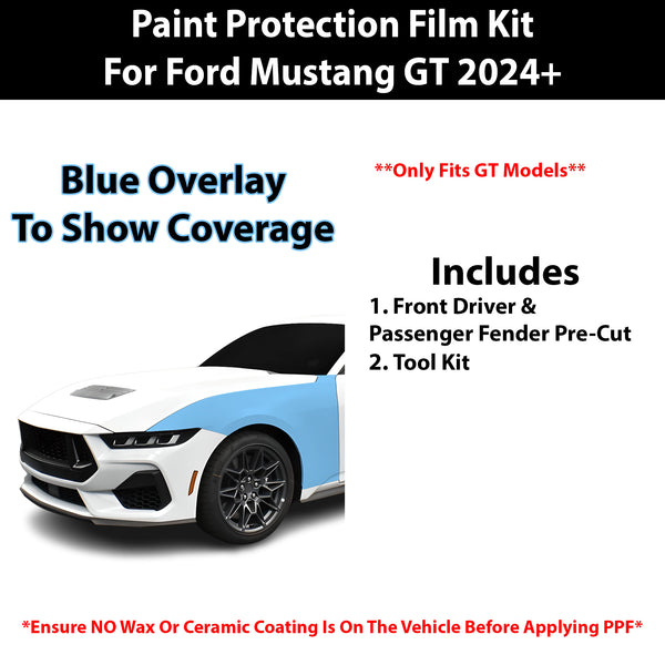 Fits Ford Mustang GT 2024+ Precut Premium Paint Protection Film Clear Bra PPF Decal Film Kit