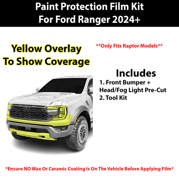 Fits Ford Ranger 2024+ Precut Premium Paint Protection Film Clear Bra PPF Decal Film Kit Cover