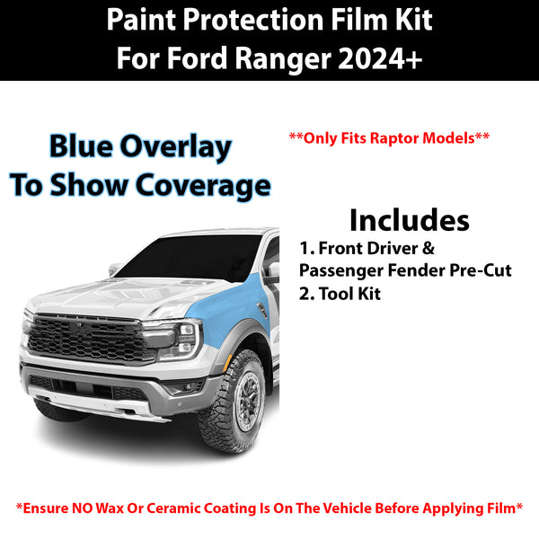 Fits Ford Ranger 2024+ Precut Premium Paint Protection Film Clear Bra PPF Decal Film Kit Cover