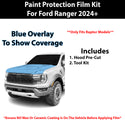 Fits Ford Ranger 2024+ Precut Premium Paint Protection Film Clear Bra PPF Decal Film Kit Cover