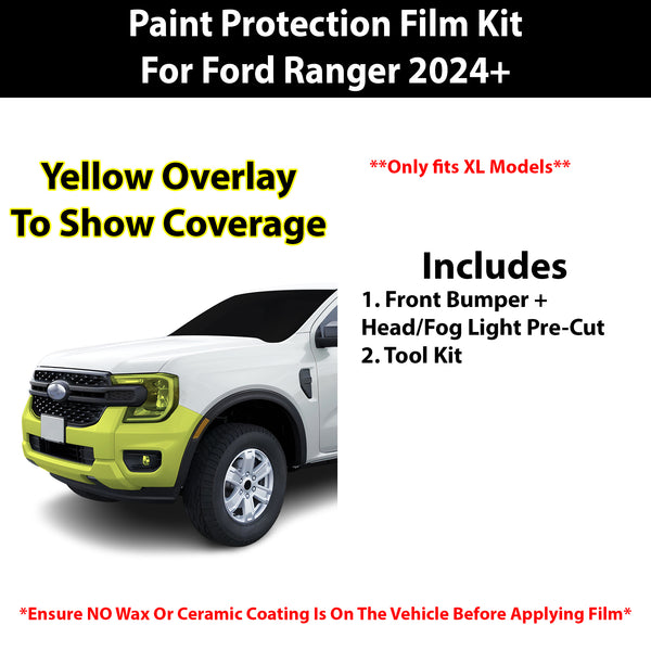 Fits Ford Ranger 2024+ Precut Premium Paint Protection Film Clear Bra PPF Decal Film Kit Cover