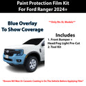 Fits Ford Ranger 2024+ Precut Premium Paint Protection Film Clear Bra PPF Decal Film Kit Cover