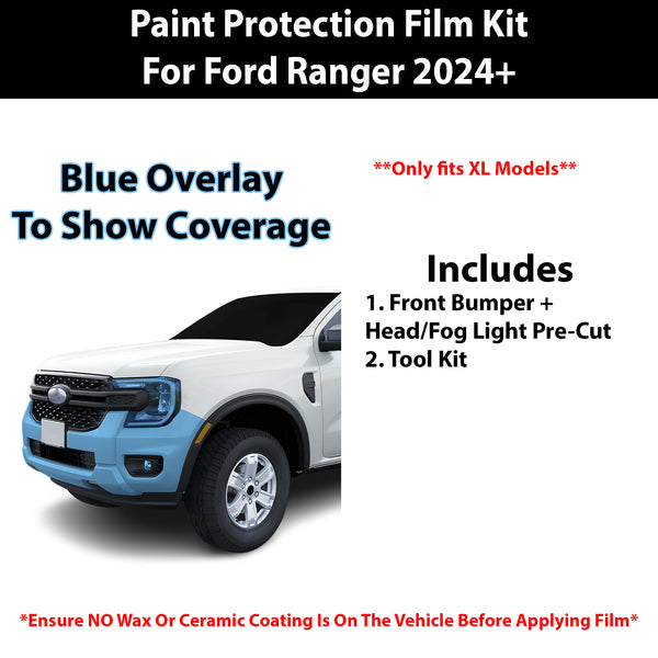 Fits Ford Ranger 2024+ Precut Premium Paint Protection Film Clear Bra PPF Decal Film Kit Cover