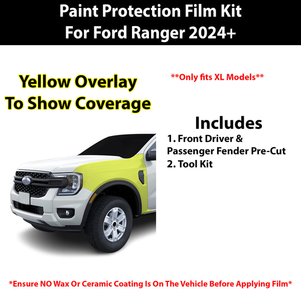 Fits Ford Ranger 2024+ Precut Premium Paint Protection Film Clear Bra PPF Decal Film Kit Cover