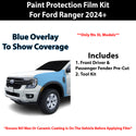 Fits Ford Ranger 2024+ Precut Premium Paint Protection Film Clear Bra PPF Decal Film Kit Cover