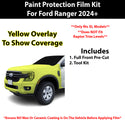 Fits Ford Ranger 2024+ Precut Premium Paint Protection Film Clear Bra PPF Decal Film Kit Cover