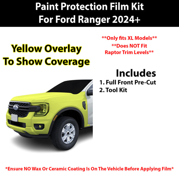 Fits Ford Ranger 2024+ Precut Premium Paint Protection Film Clear Bra PPF Decal Film Kit Cover