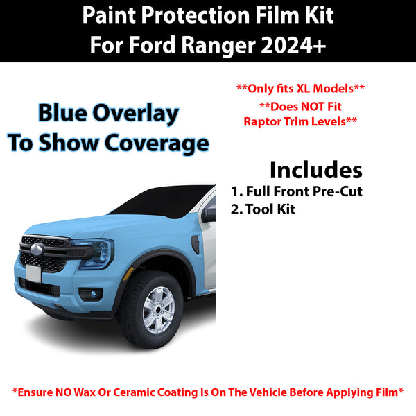 Fits Ford Ranger 2024+ Precut Premium Paint Protection Film Clear Bra PPF Decal Film Kit Cover