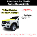 Fits Ford Ranger 2024+ Precut Premium Paint Protection Film Clear Bra PPF Decal Film Kit Cover