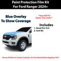 Fits Ford Ranger 2024+ Precut Premium Paint Protection Film Clear Bra PPF Decal Film Kit Cover