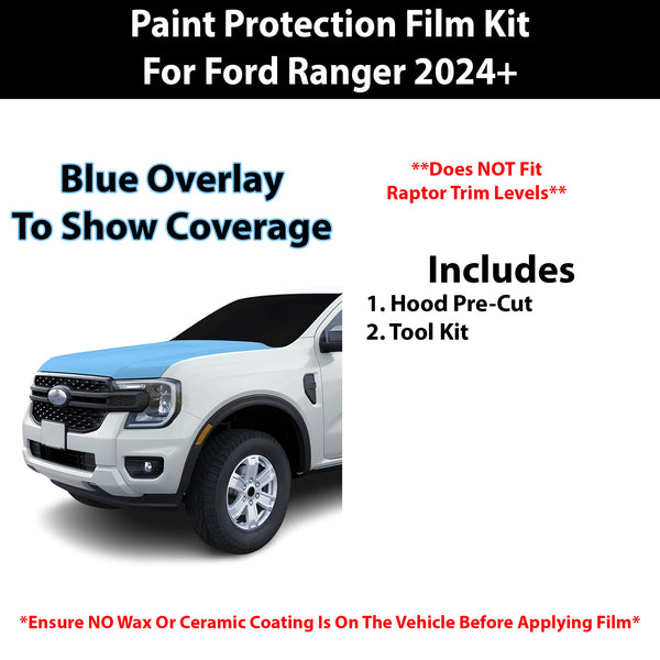 Fits Ford Ranger 2024+ Precut Premium Paint Protection Film Clear Bra PPF Decal Film Kit Cover