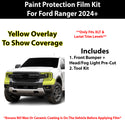 Fits Ford Ranger 2024+ Precut Premium Paint Protection Film Clear Bra PPF Decal Film Kit Cover