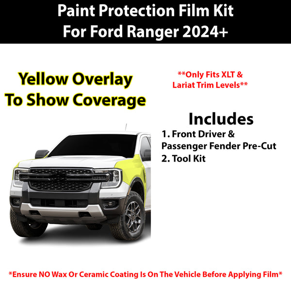 Fits Ford Ranger 2024+ Precut Premium Paint Protection Film Clear Bra PPF Decal Film Kit Cover