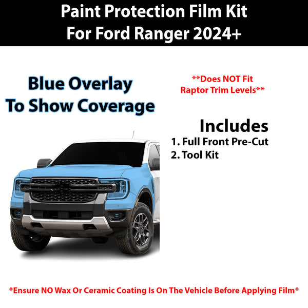 Fits Ford Ranger 2024+ Precut Premium Paint Protection Film Clear Bra PPF Decal Film Kit Cover