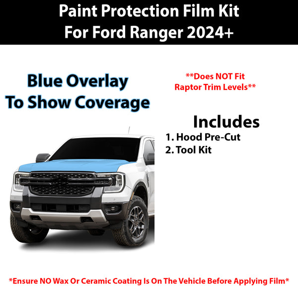 Fits Ford Ranger 2024+ Precut Premium Paint Protection Film Clear Bra PPF Decal Film Kit Cover