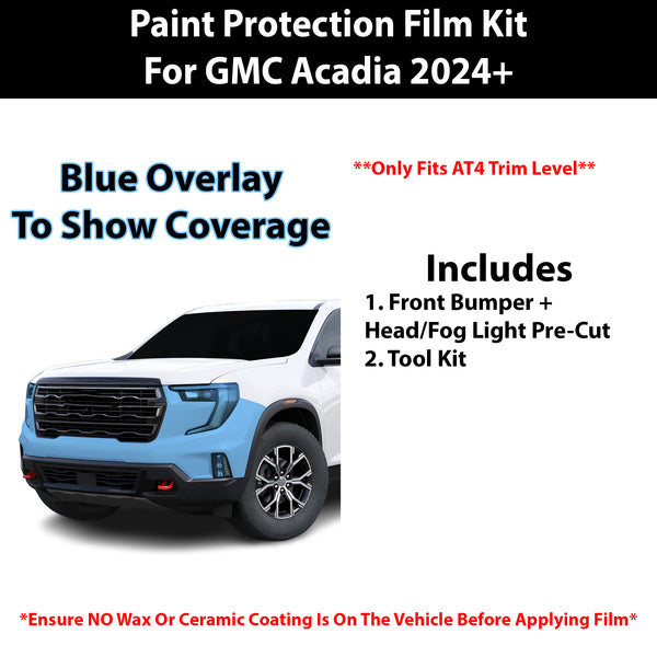 Fits GMC Acadia (AT4) 2024+ Precut Premium Paint Protection Film Clear Bra PPF Decal Film Kit