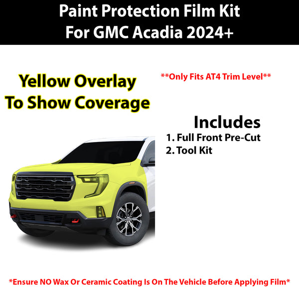 Fits GMC Acadia (AT4) 2024+ Precut Premium Paint Protection Film Clear Bra PPF Decal Film Kit